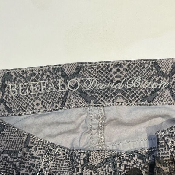 BUFFALO David Bitton low rise skinny Jazz jeans snakeskin grey pink size 29” - Picture 9 of 16